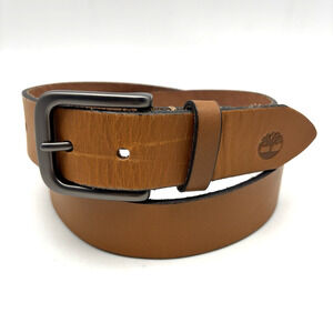Vintage 90s 00s Timberland Tan Genuine Leather Men's Belt 33-37" Made in USA